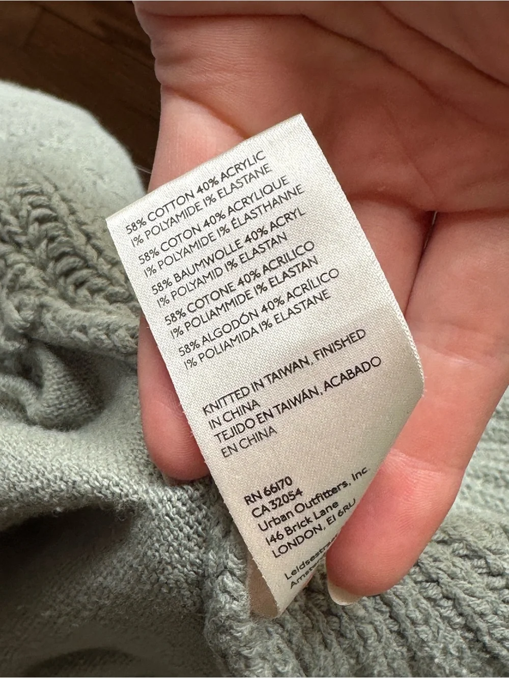 Free People Open-Front Chunky Knit Cardigan - Sage Green - Picture 4 of 7